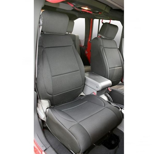Jeep Wrangler JK Satz Sitzbezüge Sitzbezug Sitzschoner vorne Neopren schwarz 07-10