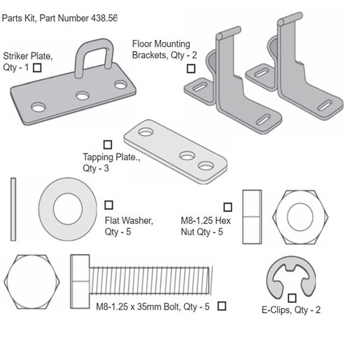 Jeep CJ Wrangler YJ Halter & Schrauben Komplettset für die R