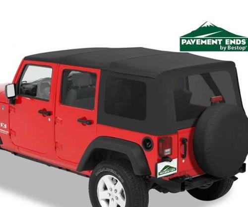 Jeep Wrangler JK 4türer Ersatzverdeck Verdeck Verdeckhülle getönte Scheiben Black Diamond 07-09