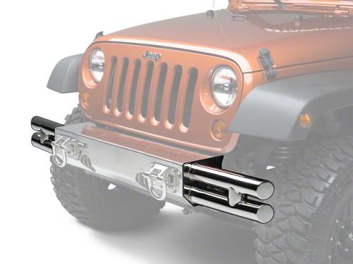 Jeep Wrangler JK XHD Modul Set Tube Ends Stoßfänger vorne Edelstahl Rugged Ridge 07-18