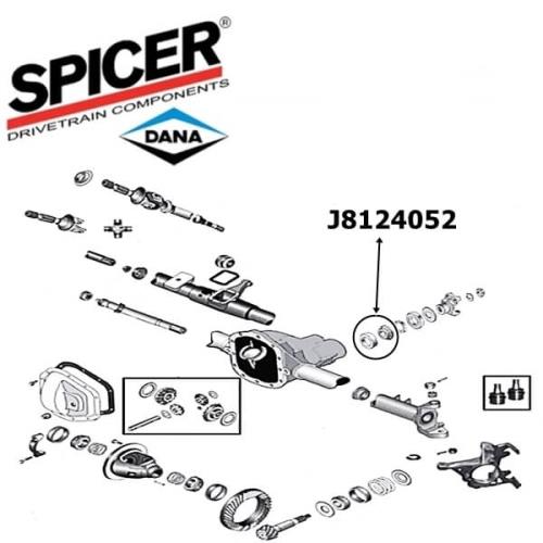 Jeep Wrangler YJ Differential Kegelradlager außen Dana 30 Vorderachse Spicer 87-95