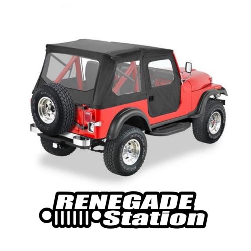 Jeep CJ7 Verdeck Top Tigertop mit einteiligen Softtoptüren Black Crush Bestop 76-86