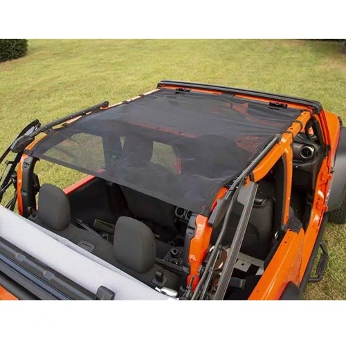 Jeep Wrangler JL 2-türer Eclipse Bikini Top Mesh Schwarz Safari Style 18-