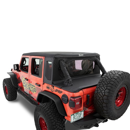 Jeep Wrangler JL 4türer Halftop Conversion Kit Verdeck Trektop Black Diamond Bestop 18-