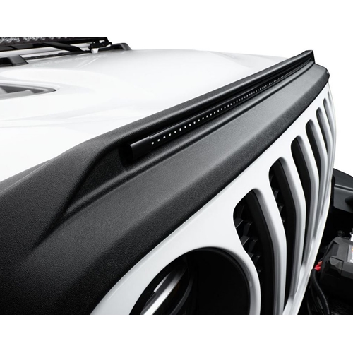 Jeep Wrangler JK Aeroskin Windabweiser Steinschlagschutz Insektenschutz mit LED Leiste Motorhaube Husky Liners 07-18