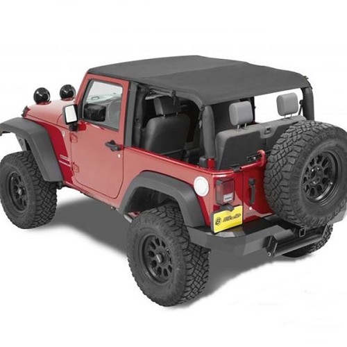 Jeep Wrangler JK 2türer Safari Bikini Top Cable-Style Black Diamond Bestop 10-17