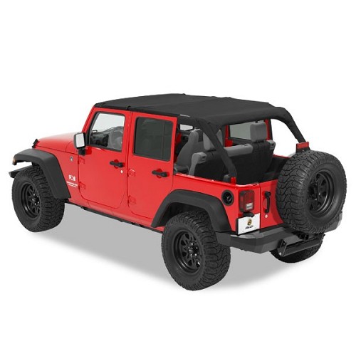 Jeep Wrangler JK 4türer Safari Bikini Top Cable-Style Black Diamond Bestop 10-18