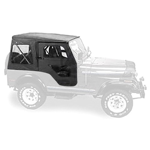 Jeep CJ5 Ersatzverdeck Verdeckhülle Whitco mit Druckknöpfen inkl. Türplanen Black Crush Bestop 76-83