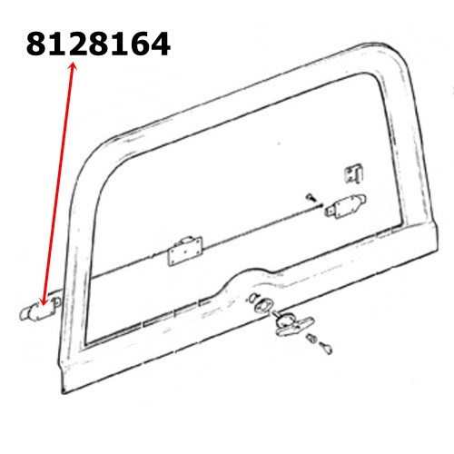 Jeep CJ CJ7 CJ8 Schieberiegel Verschluss Hardtop Heckklappe Bj. 76-86