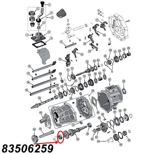 Jeep Cherokee XJ vorderes Lager der Vorgelegewelle AX15 Schaltgetriebe 88-99