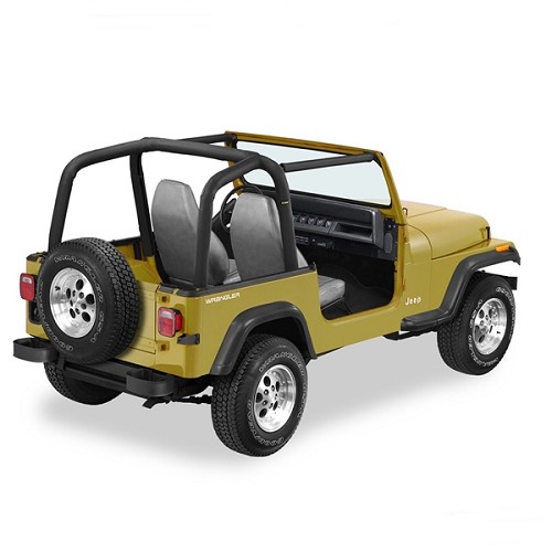 Jeep Wrangler YJ Überrollbügel Polster Überrollbügelpolster Black Denim Bestop 92-95