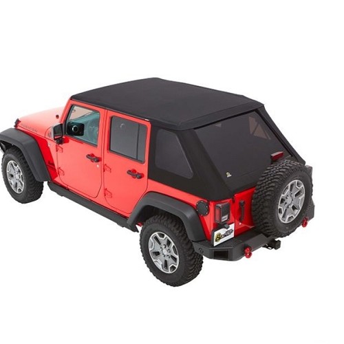 Jeep Wrangler JK 4-türer Trektop NX Plus Softtop Verdeck schwarz Twill Textil 3-lagig Bestop 07-18