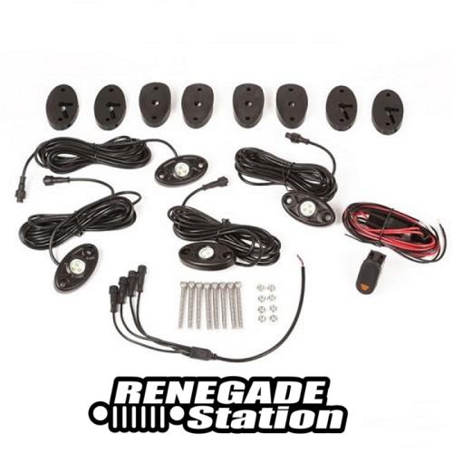 Jeep Wrangler JK 4er LED Licht Bodenbeleuchtung Komplettsatz mit Kabel 07-18