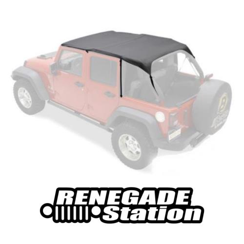 Jeep Wrangler JK 4türer Header Bikini Top Safari Style Black Diamond Bestop 07-09