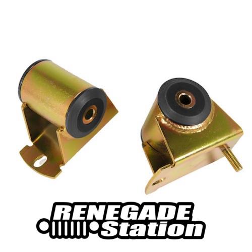 Jeep Wrangler YJ 4,2 ltr. Polyurethan Motorgummi Motorhalter Set links & rechts schwarz Prothane 87-90