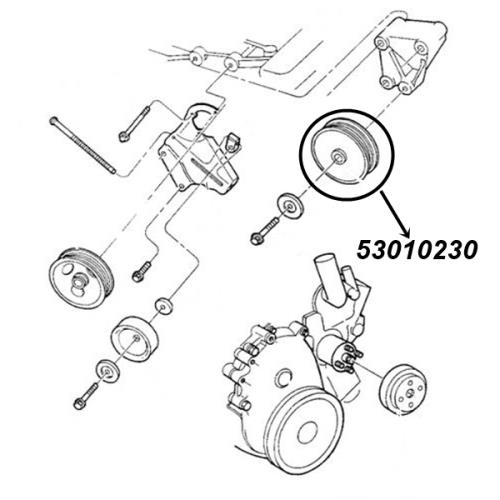 Jeep Wrangler TJ Cherokee XJ Grand Cherokee ZJ Umlenkrolle S