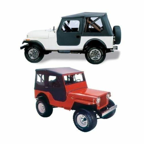 Jeep CJ2A MB Verdeck Top Tigertop mit einteiligen Softtoptüren Black Crush Bestop 43-49