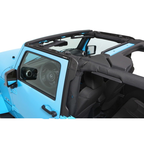 Jeep Wrangler JK 2-türer Trektop NX Plus Softtop Verdeck schwarz Twill Textil 3-lagig Bestop 07-18