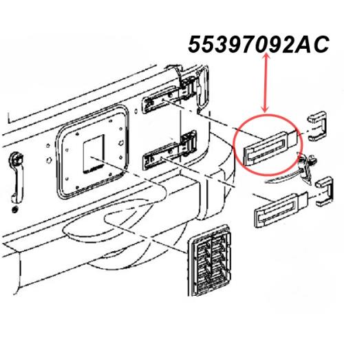 Jeep Wrangler JK Abdeckung Heckklappenscharnier Scharnier Heckklappe oben Bj. 07-18
