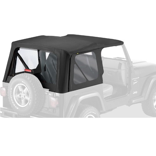 Jeep Wrangler TJ Verdeck Ersatz Verdeckhülle für Stahltüren Black Denim Bestop 96-02