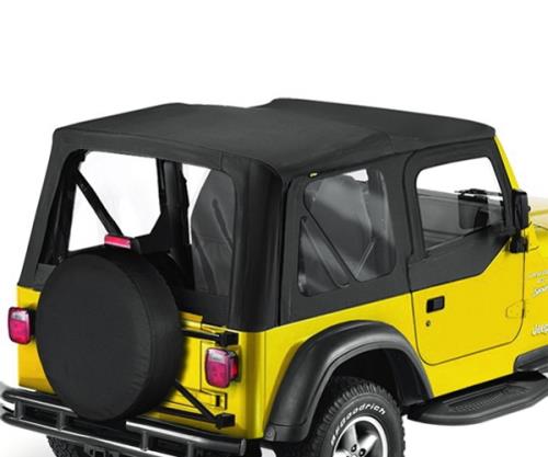 Jeep Wrangler TJ Verdeck Ersatz Verdeckhülle inkl. Aufsteckfenster Black Denim Bestop 96-02