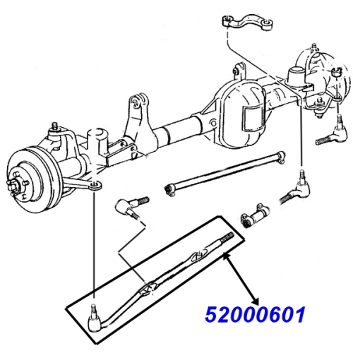 Jeep Cherokee XJ Schubstange mit Spurstangenkopf 84-90