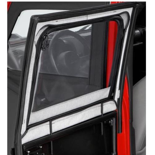 Jeep Wrangler JK 4-türer Set hintere Aufsteckfenster für High Rock Element Halbtüren Black Diamond 07-16