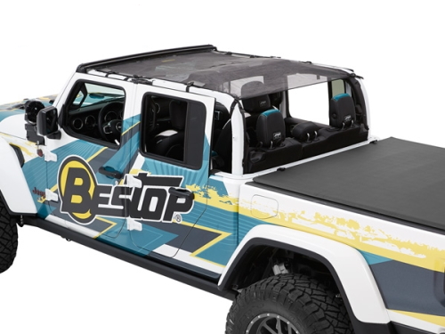 Jeep Gladiator JT Sun Bikini Top Sonnenschutz Safari Style Mesh Bestop 19-