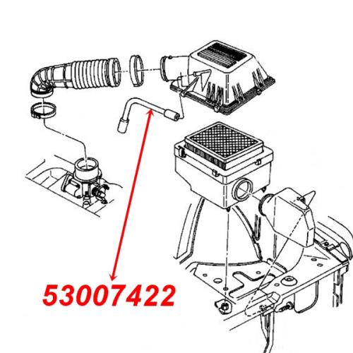Jeep Grand Cherokee ZJ ZG 4,0 ltr. Schlauch Kurbelgehäuse PCV Entlüftung zum Luftfilter Bj. 93-96