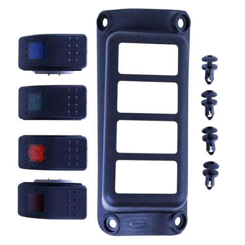 Jeep Wrangler JK Konsole Schalterkonsole mit 4 Schalter am Scheibenrahmen A-Säule 07-18