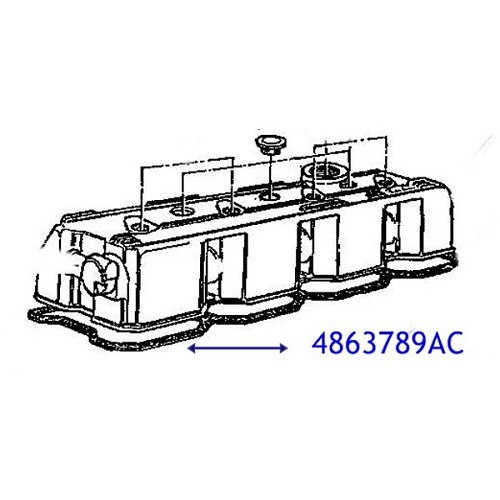 Jeep Cherokee XJ 2,5 TD Ventildeckeldichtung 2 Bolzen 96-01