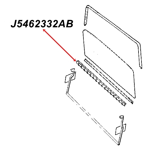Jeep Wagoneer & Grand Wagoneer SJ Abstreifer Dichtung innen Heckscheibe Heckklappe 63-91