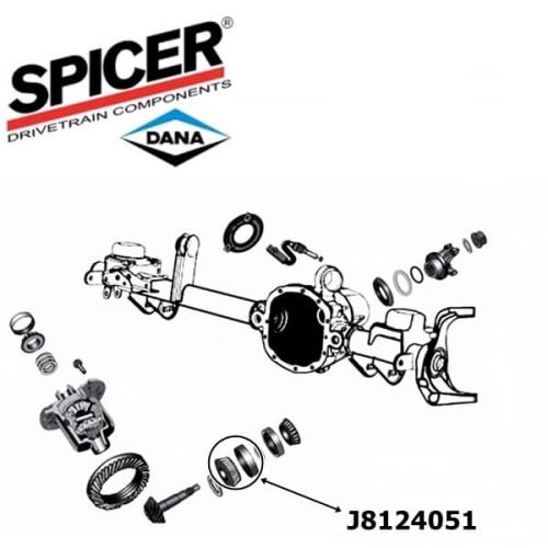 Jeep Wrangler TJ Differential Kegelradlager innen Dana 44 Vorderachse Spicer 03-06