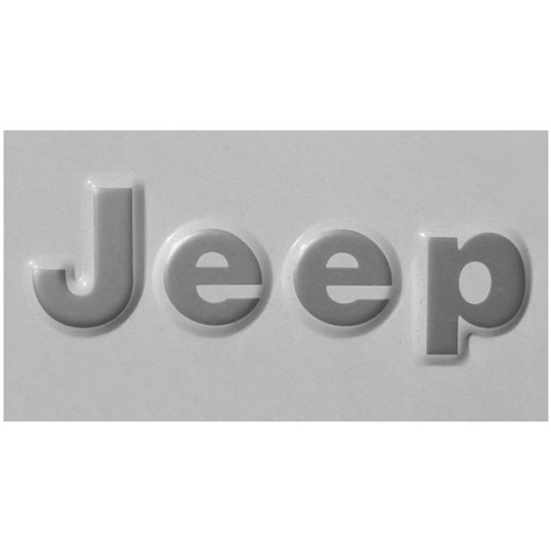 Jeep Wrangler TJ Aufkleber Schriftzug Jeep in dark Silber seitlich vorne an Karosse 97-06
