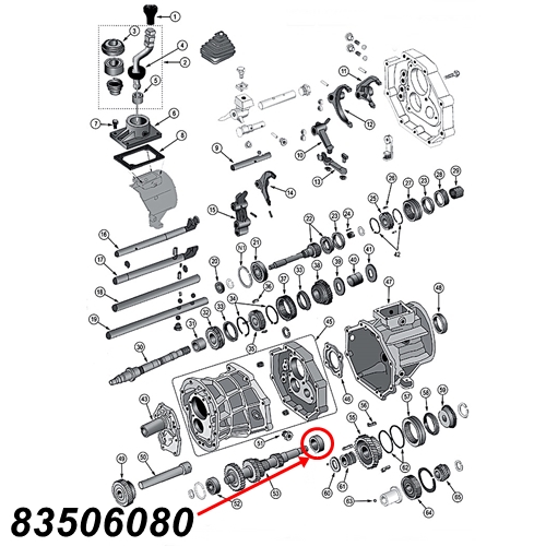 Jeep Grand Cherokee ZJ ZG hinteres Lager der Vorgelegewelle AX15 Schaltgetriebe Bj. 93