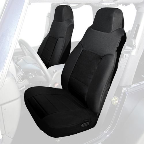 Jeep CJ Wrangler YJ Sitzbezüge Sitzbezug Sitzschoner Sitzschutz schwarz vorne 76-90