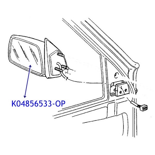 Jeep Grand Cherokee ZJ Spiegelglas Außenspiegel VL 96-98