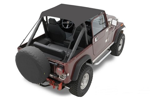 Jeep CJ CJ5 Bikini Top Traditional Style Black Chrush Bestop 76-83