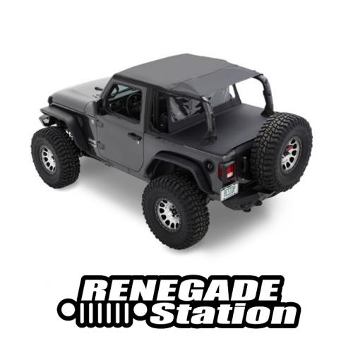 Jeep Wrangler JL 2türer Header Safari Bikini Top Cable Style Black Diamond Bestop 18-