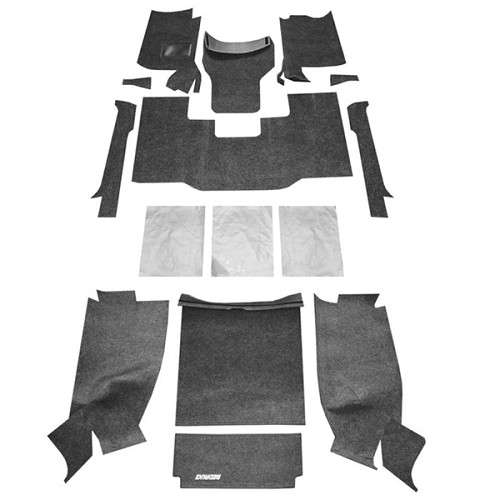 Jeep CJ CJ7 Teppich Komplett Set Fussraum & Kofferaum BedRug