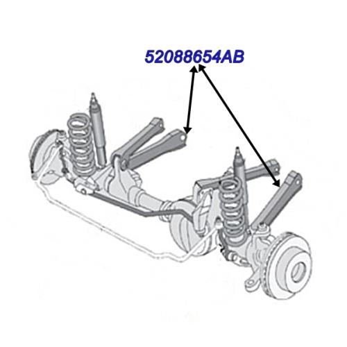 Jeep Wrangler TJ Premium Längslenker Querlenker Traggelenk vorne unten Bj. 96-06