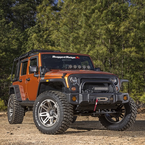 Jeep Wrangler JK Spartacus Stahl Stubby Stoßstange Stoßfänge