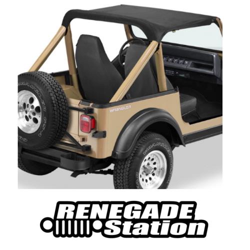 Jeep Wrangler YJ Bikini Top Strapless Style Black Denim Bestop 92-95