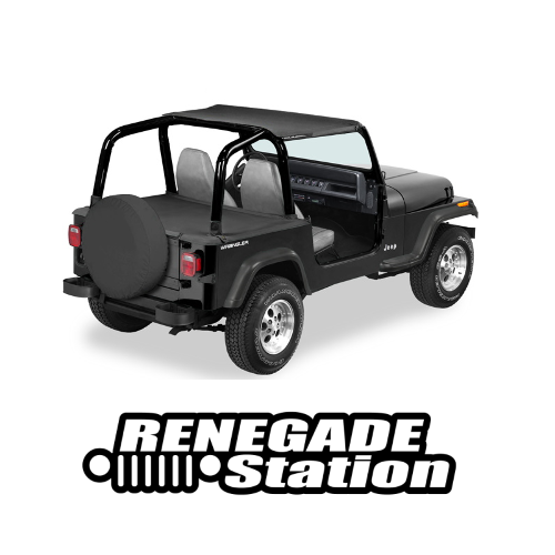 Jeep Wrangler YJ Bikini Top Strapless Style Black Denim Bestop 92-95