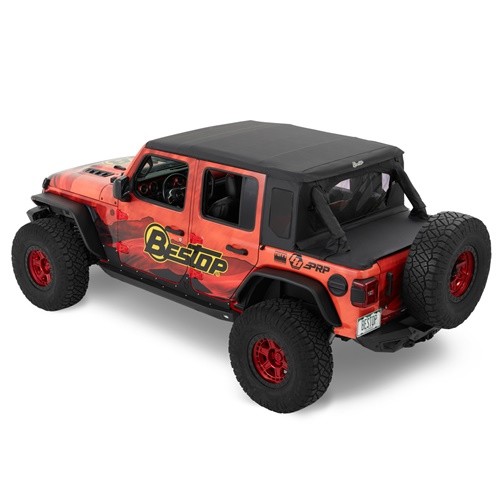 Jeep Wrangler JL 4türer Halftop Conversion Kit Verdeck Trektop Black Twill Bestop 18-