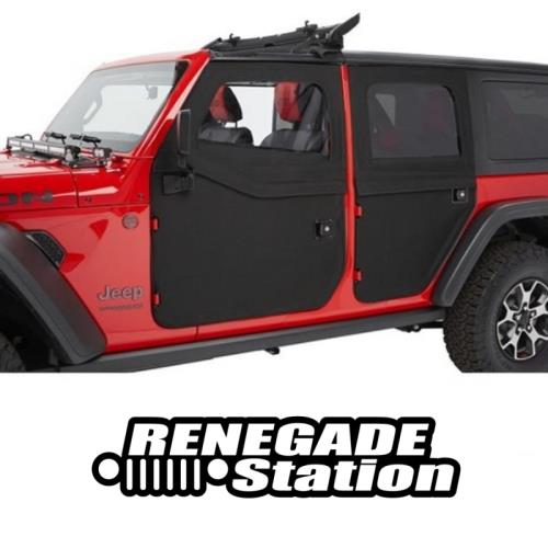 Jeep Wrangler JL Set teilbare Türen vorne Black Twill Textil 3-lagig Bestop 18-