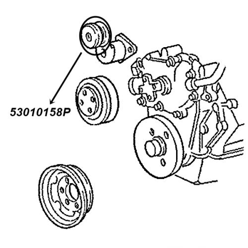 Jeep Grand Cherokee ZJ ZG V8 5,2 & 5,9 ltr. Spannrolle Umlenkrolle Ø 76mm Gates Bj. 93-98