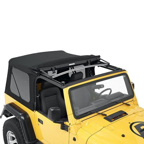 Jeep Wrangler TJ Supertop NX Klappverdeck getönte Scheiben Black Twill Textil 3-lagig Bestop 96-06