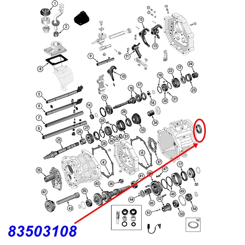 Jeep Cherokee XJ Simmerring Ausgang Ausgangswelle AX4 AX5 Schaltgetriebe 84-01