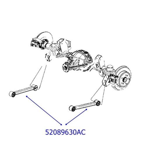 Jeep Commander XH XK Premium Längslenker Querlenker Traggelenk hinten unten Bj. 06-10